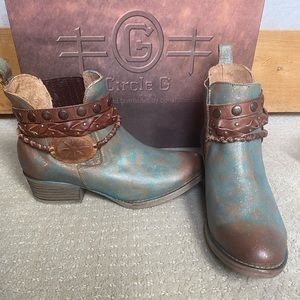 Circle G by Corral booties, never been worn. Still in plastic in the box